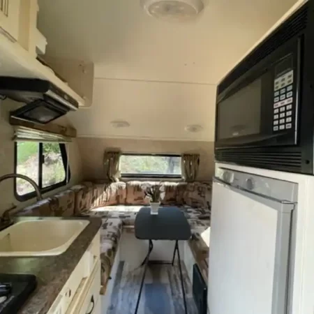 full kitchen in muskoka camper