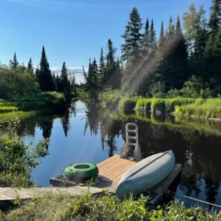 Swimming raft, Canoe, kayak, water tubing on Muskoka river