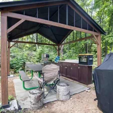 gazebo and surrounded by Muskoka nature